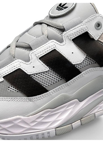 КРОСІВКИ ЖІНОЧІ ADIDAS NITEBALL PRM WHITE GRAY BLACK АДІДАС НАЙТБОЛ No Brand чорні демісезони (368870174)