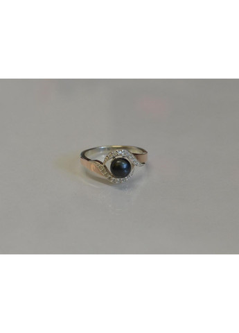 Срібна каблучка з золотоми вставками та перлиною Silver Style (367112234)