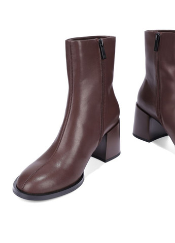 Осенние женские ботинки 23099t-14-01 коричневый кожа MIRATON