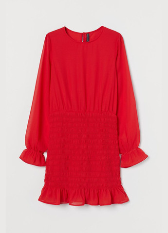 Красное коктейльное платье H&M однотонное