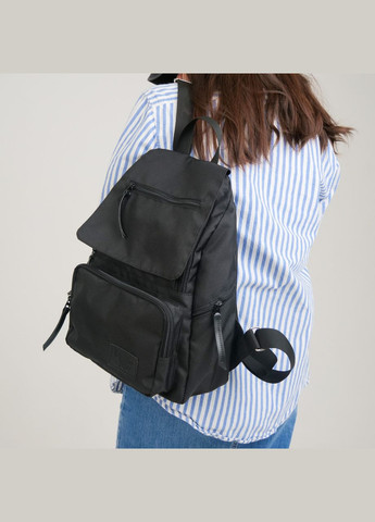 Компактный женский рюкзак оксфорд черный цвет ToBeYou klapan (293247101)