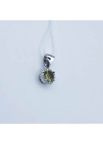 Кулон серебряный с султанитом и кубическим цирконием 0,74 г No Brand (369737455)