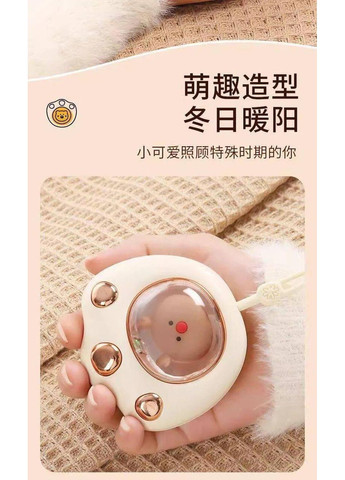 Электрическая грелка для рук Кошачья лапка белого цвета, грелка для детей розовая USB многоразовая No Brand (367165371)