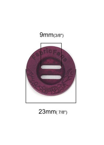 Пуговица FabricFans Круглая с двумя отверстиями 23 мм Finding (316251243)