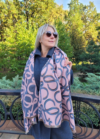 Жіночий двосторонній кашеміровий шарф з орнаментом Лінії стилю No Brand (365658187)