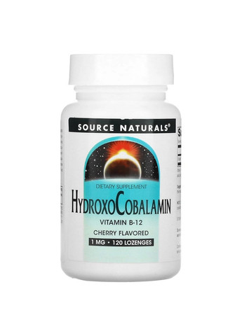Вітаміни та мінерали Hydroxocobalamin, 120 таблеток Source Naturals (293337779)