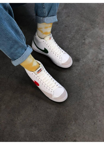 Белые демисезонные кроссовки мужские nike blazer high vintage swoosh найк блейзер No Brand