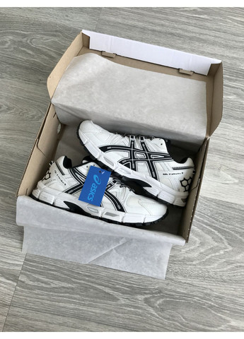 Белые демисезонные кроссовки мужские и женские asics gel kahana 8 white black | асикс гель кахана 8 белые No Brand