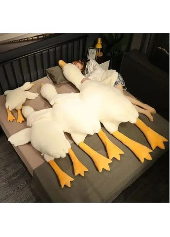 160 см М'яка плюшева іграшка подушка обіймашка Гусак білий Tras (364883175)