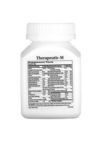 Вітаміни та мінерали Therapeutic-M, 130 таблеток 21st Century (322238731)