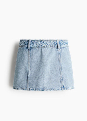 Светло-голубая однотонная юбка H&M