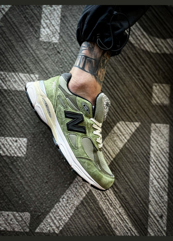 Зеленые всесезонные кроссовки мужские и женские new balance 990 v3 green | нью беланс 990 зеленые No Brand