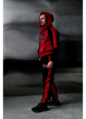 Костюм спортивный мужской утепленный с принтом дтф No Brand (372492613)