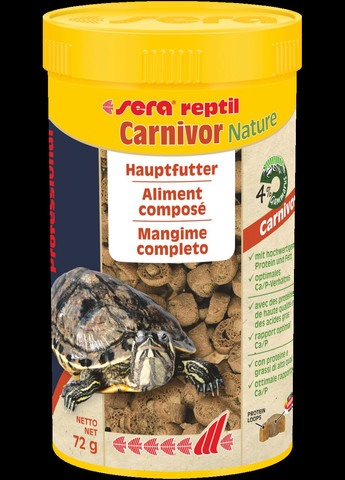 Корм для плотоядных рептилий Reptil Carnivor Nature 250 мл (72 гр) Sera (266423333)