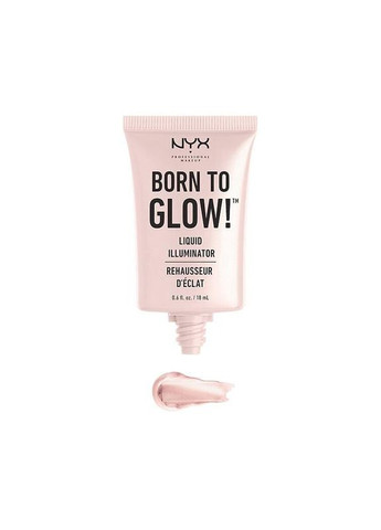 Хайлайтер кремовый Born To Glow Liquid Illuminator (18 мл) Sunbeam Pale pink pearl (LI01) NYX Professional Makeup (279364077)