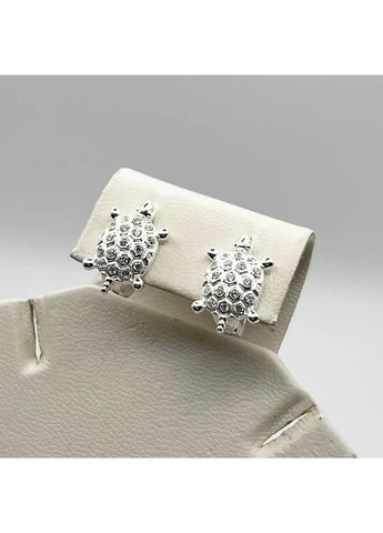 Серьги серебряные с кубическим цирконием "Ракушка" 3,61 г No Brand (369737674)