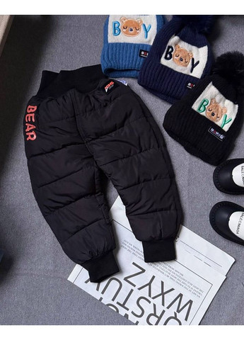 Утеплені штани Bear чорні 10179 No Brand (308790706)