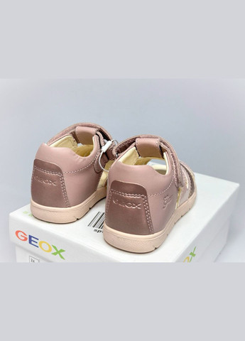 Светло-розовые детские кожаные босоножки alul 24 р, сандалии девочкам розовые Geox