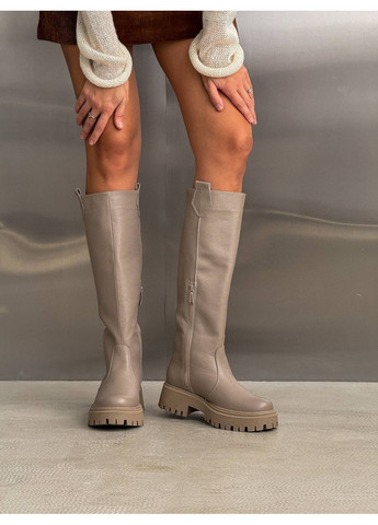 Осенние кожаные демисезонные сапоги Helen