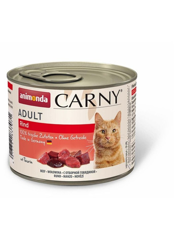 Вологий кормCarny Adult Beef з яловичиною для котів, 200 г Animonda (266274545)