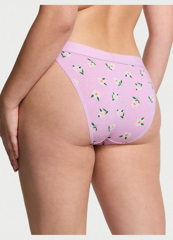 Жіночі трусики Logo Cotton Tanga фіолетові Victoria's Secret (304971235)