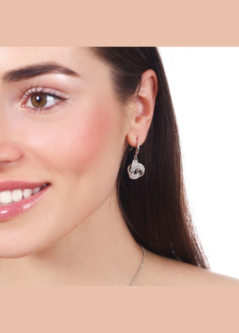Сережки Вузол з кристалами Swarovski Sincera (340465244)