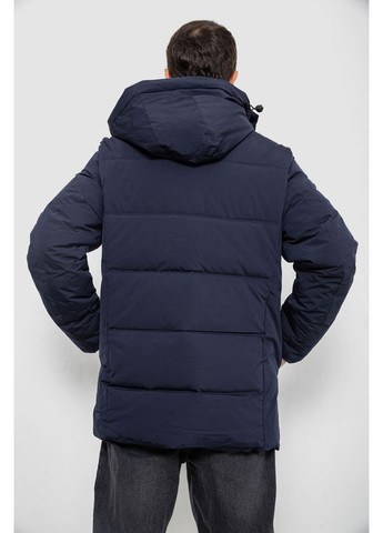 Синяя куртка мужская зимняя удлиненная, цвет синий, 241r2022-21 Ager