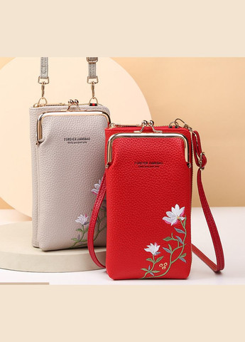 Міні сумочка клатч з вишивкою та знімним плечовим ременем чорна (sku_1715) No Brand (330575523)