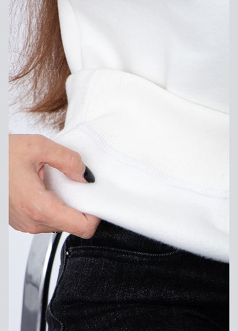 Білий світшот жіночий (p-12577) Носи своє однотонний без декору (311680709)