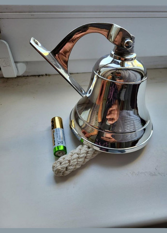 Колокольный рынд бронзовый хром (d10,h-15 см вместе с креплением)(300 гр.) No Brand (316717666)