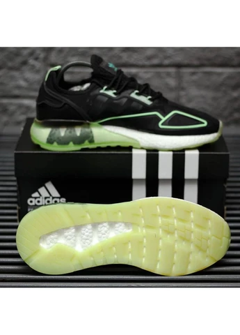 Білі літні кросівки adidas zx 2k boost black green white адідас зх 22 No Brand