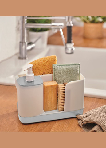 Органайзер кухонний з дозатором для миючого засобу, біло-сірий Snips (329407407)