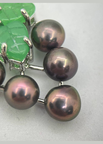 Кулон з нефритом та перлами 40 см No Brand (322007189)