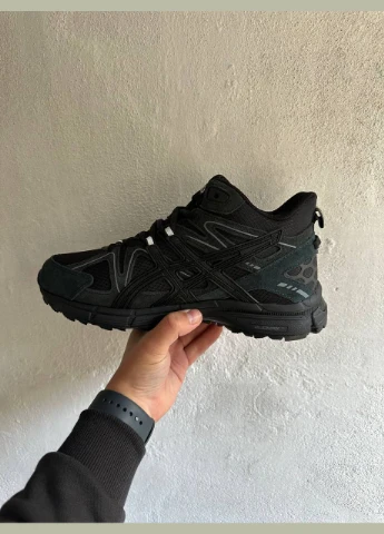Чорні кросівки зимові чоловічі asics gel-kahana 8 winter fur black | асікс гель-кахана 8 чорні всередині хутро зимовий No Brand