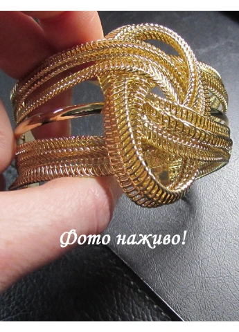 Золотистый металлический браслет плетеный узел, 1880 No Brand (375497284)