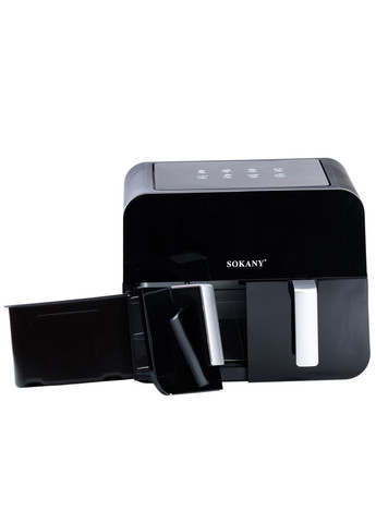 Аерофритюрниця SK-10005 на 10 літрів, з двома відділеннями 2400 Вт чорна Sokany (371479399)