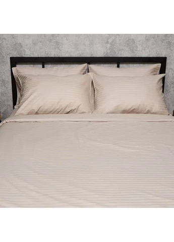 Комплект постільної білизни Satin Stripe Сімейні 160х220х2 наволочки 2х70х70 (MS-820013122) Moon&Star Ivory Stripe (389752128)