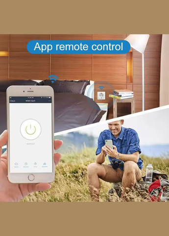 Розумна розетка із Wi-Fi та Bluetooth, 20А, із таймером та моніторингом розходу енергії B&G (346068961)