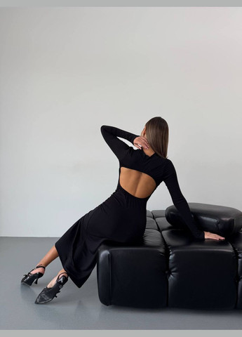 Чорна повсякденний жіноча сукня з відкритою спиною Avanti однотонна