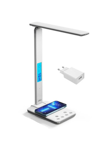 LED лампа настільна MT222, з вбудованим бездротовим зарядним пристроєм LEDITOU Media-Tech (315143771)