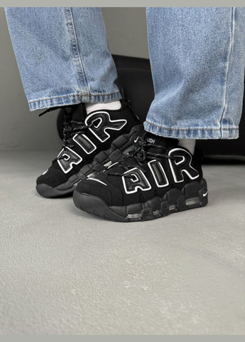Кроссовки женские и мужские Nike Air More Uptempo black | Найк аир мор уптемпо черные No Brand чёрные демисезоны (316091081)