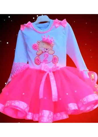 Белый праздничный костюм для девочки (юбка, реглан, обруч ) No Brand