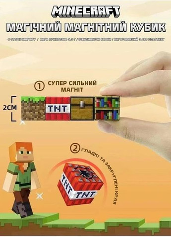 Магнитный конструктор Майнкрафт My World Блоки с фигурками 100 деталей Minecraft (363319833)
