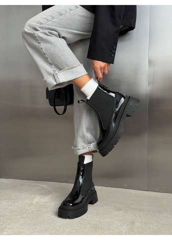 демисезонные челси nikart - черные, натуркожа (наплак) No Brand