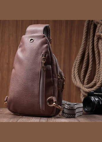 Стильная женская сумка через плечо с отверстием для наушников из экокожи 22786 Vintage (335032752)