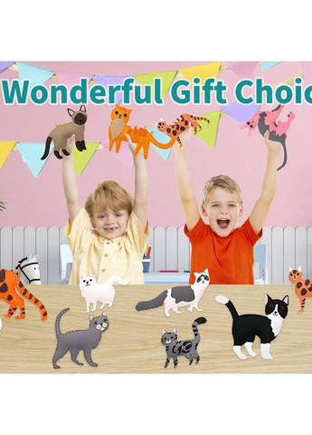 Дитячий набір для шиття із фетру Зроби сам "Муркотунчики з фетру" (12 котиків) No Brand (371796730)