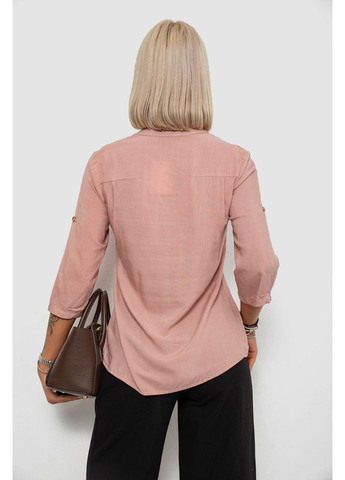 Пудровая блуза однотонная,, 230r97-2 Ager