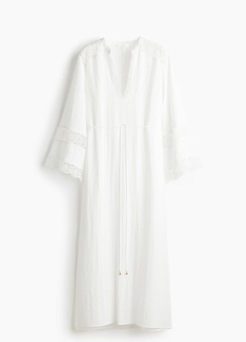 Белое кэжуал платье H&M с орнаментом