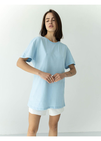 Светло-голубая унисекс футболка коттон (0011600sml3xl) Casual Trend №116