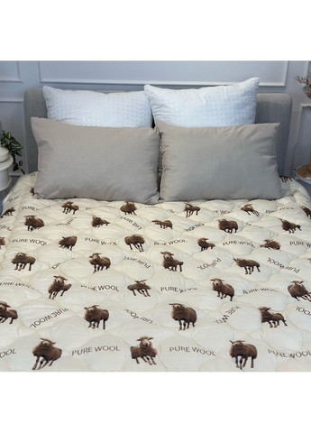 Ковдра євро з вовни Pure wool 21435 195х215 см бежева Arda (365964078)
